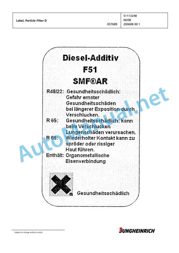 Jungheinrich Forklift DFG 430s G-600DZ Spare Parts Manual FN425694 2 Jungheinrich Forklift DFG 430s G-600DZ Spare Parts Manual FN425694 - Image 2