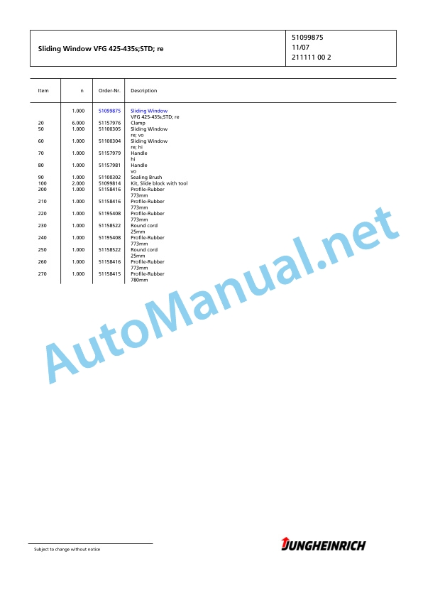 Jungheinrich Forklift DFG 430s G-600DZ Spare Parts Manual FN425725 2 Jungheinrich Forklift DFG 430s G-600DZ Spare Parts Manual FN425725 - Image 2