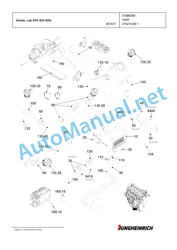Jungheinrich Forklift DFG 430s G+E120-700DZ Spare Parts Manual FN424356 3 Jungheinrich Forklift DFG 430s G+E120-700DZ Spare Parts Manual FN424356 - Image 3