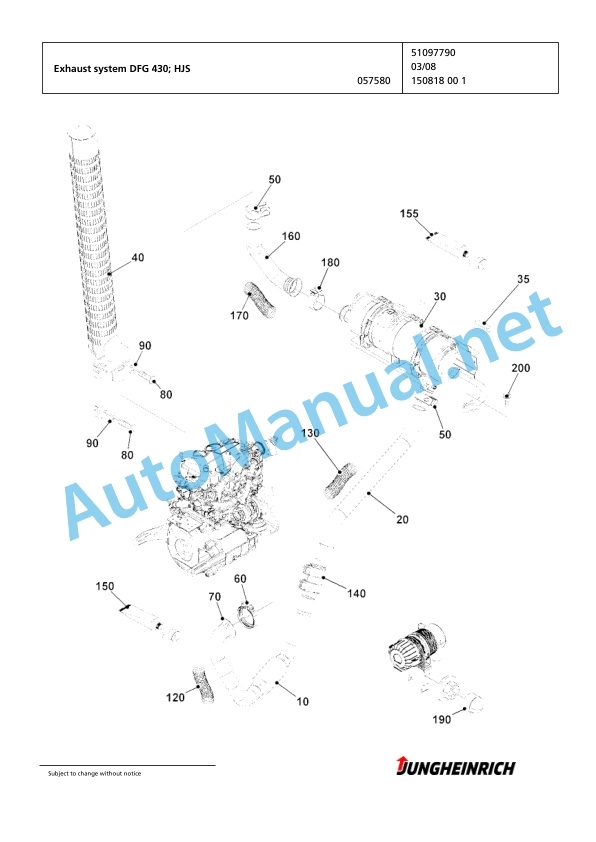 Jungheinrich Forklift DFG 430s G100-450ZT Spare Parts Manual FN426155 3 Jungheinrich Forklift DFG 430s G100-450ZT Spare Parts Manual FN426155 - Image 3