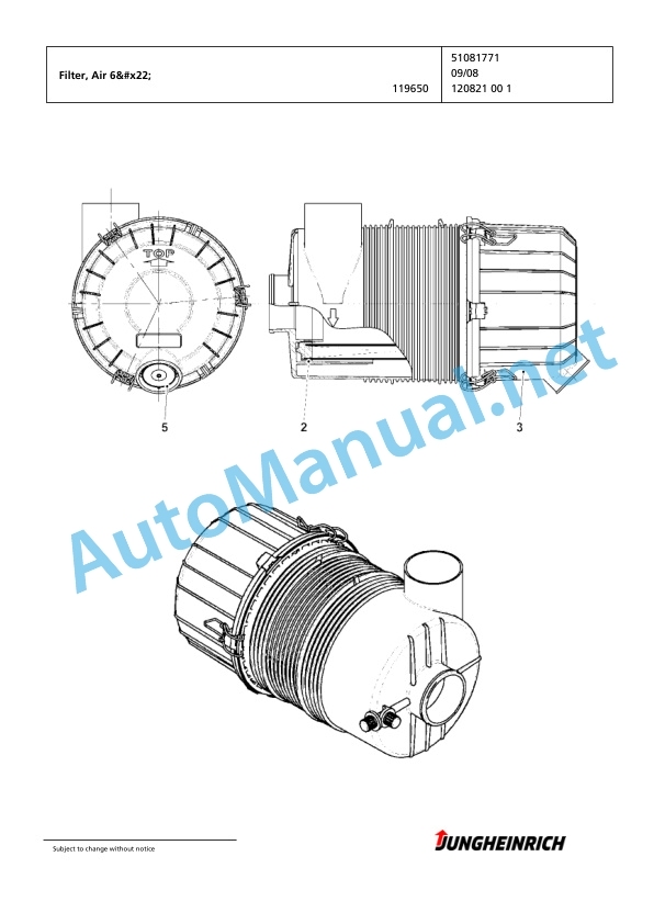 Jungheinrich Forklift DFG 430s G100-450ZT Spare Parts Manual FN427074 3 Jungheinrich Forklift DFG 430s G100-450ZT Spare Parts Manual FN427074 - Image 3