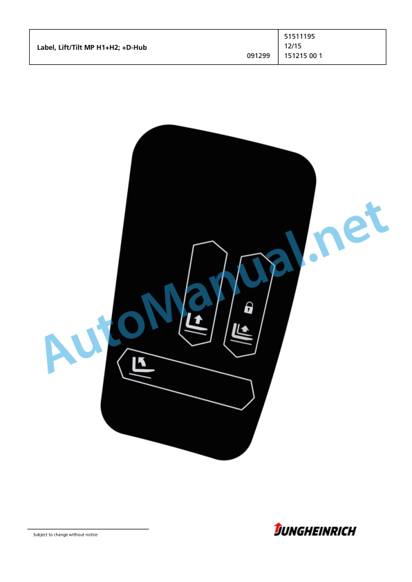 Jungheinrich Forklift DFG 430s G120-470DZ Spare Parts Manual FN595559 2 Jungheinrich Forklift DFG 430s G120-470DZ Spare Parts Manual FN595559 - Image 2