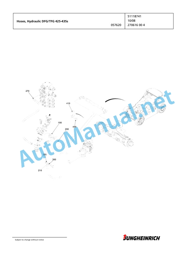 Jungheinrich Forklift DFG 430s GE160-400ZT Spare Parts Manual FN426557 5 Jungheinrich Forklift DFG 430s GE160-400ZT Spare Parts Manual FN426557 - Image 5