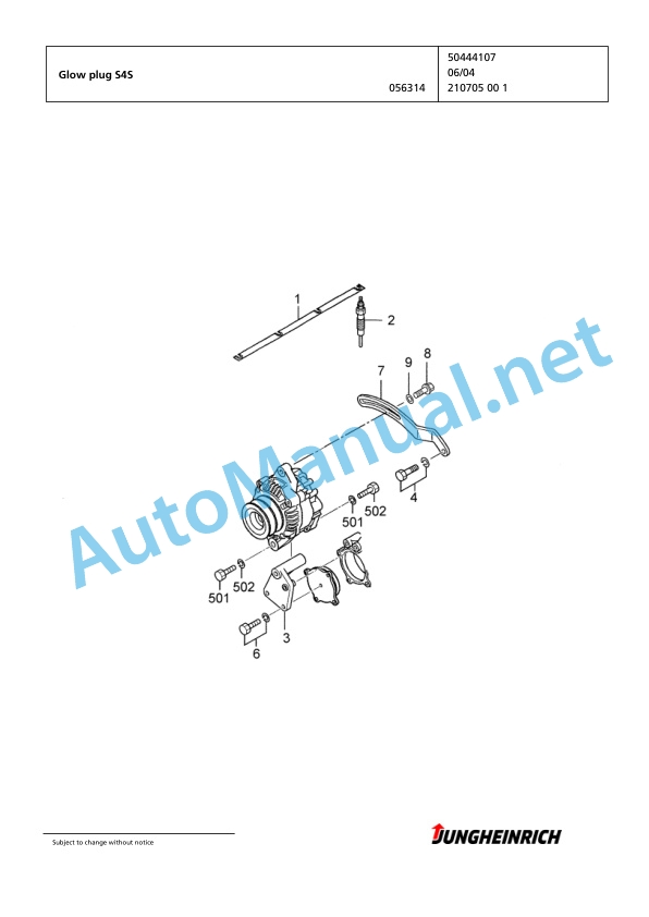 Jungheinrich Forklift DFG 435 G+E115-380ZT Spare Parts Manual FN423818 3 Jungheinrich Forklift DFG 435 G+E115-380ZT Spare Parts Manual FN423818 - Image 3