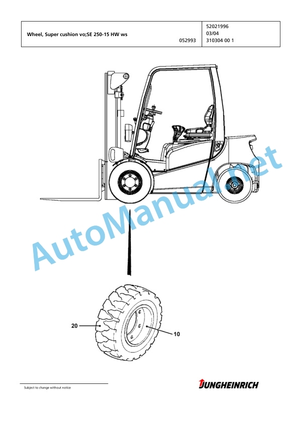 Jungheinrich Forklift DFG 435 G+E115-420DZ Spare Parts Manual FN424062 4 Jungheinrich Forklift DFG 435 G+E115-420DZ Spare Parts Manual FN424062 - Image 4