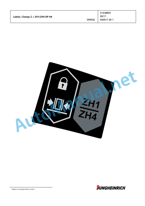 Jungheinrich Forklift DFG 435s G150-550DZ Spare Parts Manual FN595569 3 Jungheinrich Forklift DFG 435s G150-550DZ Spare Parts Manual FN595569 - Image 3