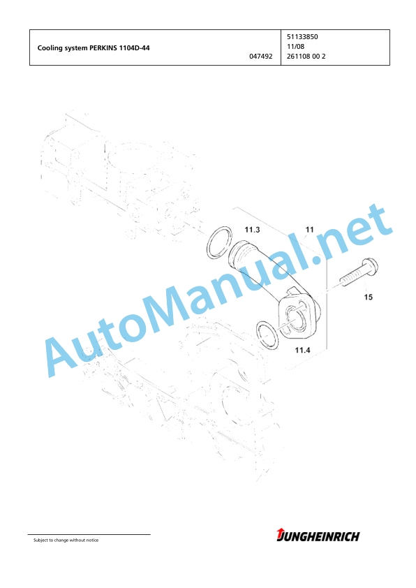 Jungheinrich Forklift DFG 540 G-527DZ Spare Parts Manual FN426098 4 Jungheinrich Forklift DFG 540 G-527DZ Spare Parts Manual FN426098 - Image 4