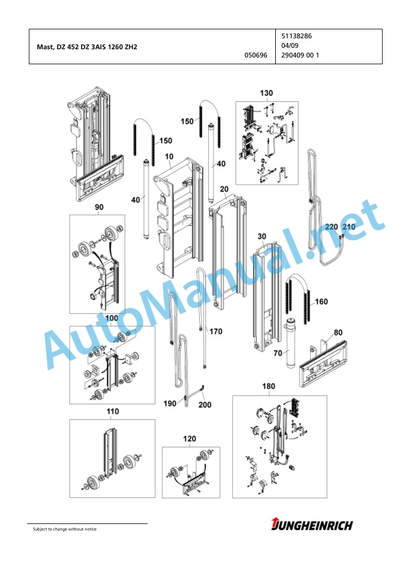 Jungheinrich Forklift DFG 540 GE120-452DZ Spare Parts Manual FN424079 5 Jungheinrich Forklift DFG 540 GE120-452DZ Spare Parts Manual FN424079 - Image 5