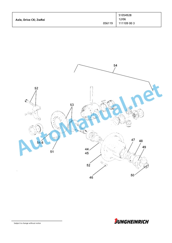 Jungheinrich Forklift DFG 545 GE110-350ZT Spare Parts Manual FN424844 3 Jungheinrich Forklift DFG 545 GE110-350ZT Spare Parts Manual FN424844 - Image 3