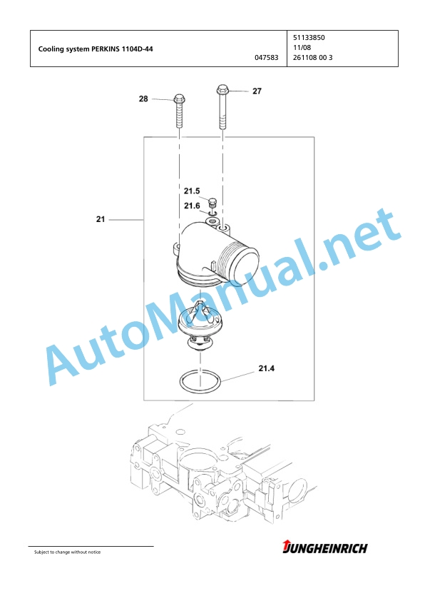 Jungheinrich Forklift DFG 550 G-517DZ Spare Parts Manual FN423998 4 Jungheinrich Forklift DFG 550 G-517DZ Spare Parts Manual FN423998 - Image 4