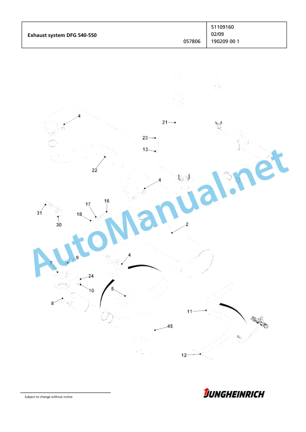 Jungheinrich Forklift DFG 550 G+E120-555DZ Spare Parts Manual FN424298 4 Jungheinrich Forklift DFG 550 G+E120-555DZ Spare Parts Manual FN424298 - Image 4