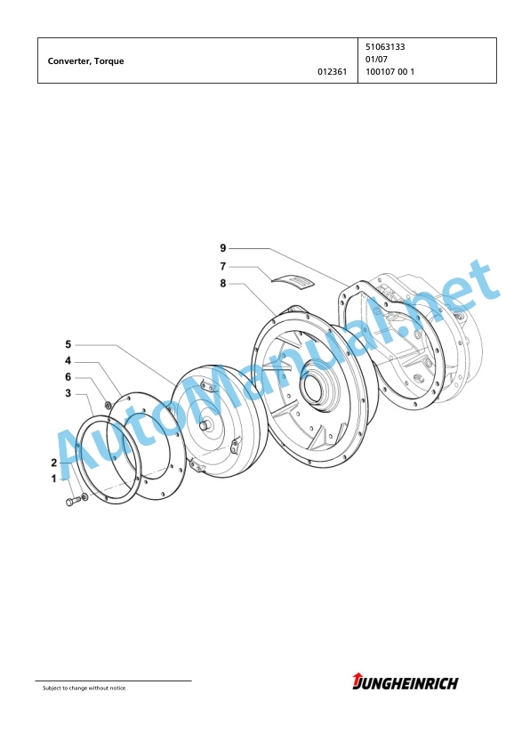 Jungheinrich Forklift DFG 550 G+E240-592DZ Spare Parts Manual FN423527 3 Jungheinrich Forklift DFG 550 G+E240-592DZ Spare Parts Manual FN423527 - Image 3