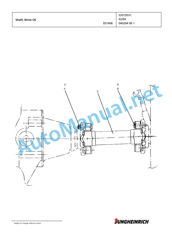 Jungheinrich Forklift DFG 550 GE120-297ZZ Spare Parts Manual FN426007 4 Jungheinrich Forklift DFG 550 GE120-297ZZ Spare Parts Manual FN426007 - Image 4