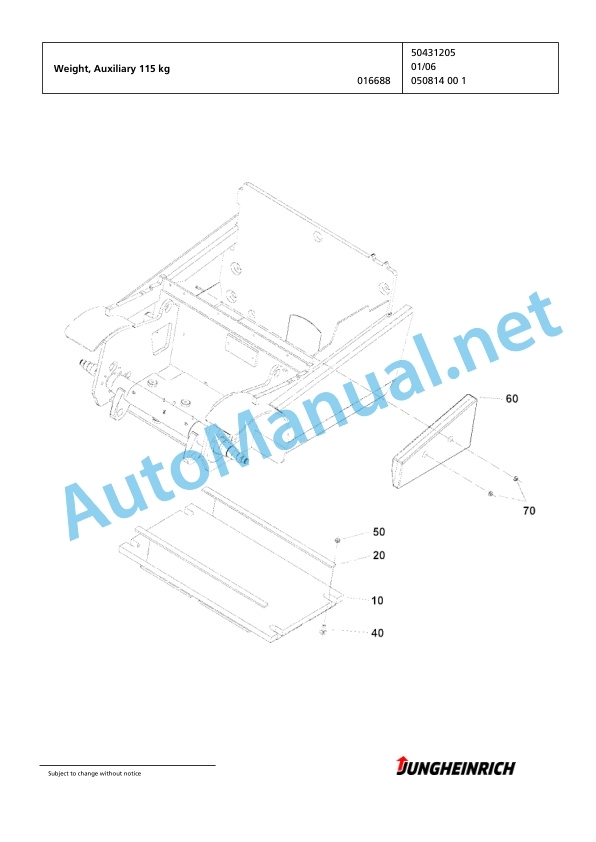 Jungheinrich Forklift EFG 110 MP GE115-525DZ Spare Parts Manual FN425007 2 Jungheinrich Forklift EFG 110 MP GE115-525DZ Spare Parts Manual FN425007 - Image 2
