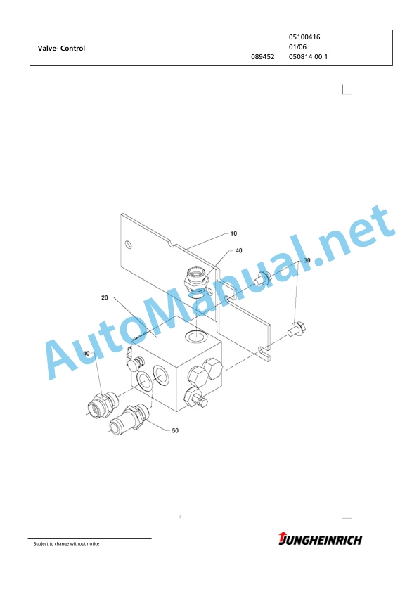 Jungheinrich Forklift EFG 110 MP GE115-525DZ Spare Parts Manual FN425007 5 Jungheinrich Forklift EFG 110 MP GE115-525DZ Spare Parts Manual FN425007 - Image 5