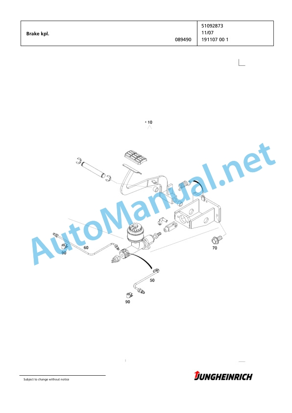 Jungheinrich Forklift EFG 110 SP GE80-500DZ Spare Parts Manual FN427211 3 Jungheinrich Forklift EFG 110 SP GE80-500DZ Spare Parts Manual FN427211 - Image 3