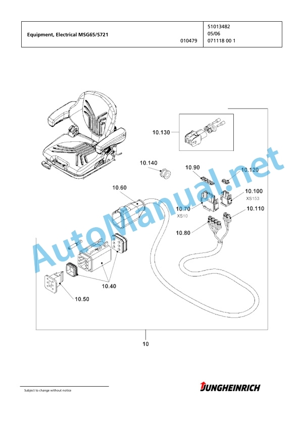 Jungheinrich Forklift EFG 113 SP G120-300ZT Spare Parts Manual FN424771 5 Jungheinrich Forklift EFG 113 SP G120-300ZT Spare Parts Manual FN424771 - Image 5