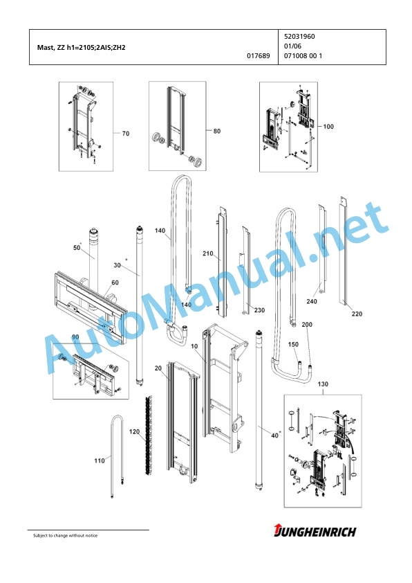 Jungheinrich Forklift EFG 113 SP GE115-330ZZ Spare Parts Manual FN424362 4 Jungheinrich Forklift EFG 113 SP GE115-330ZZ Spare Parts Manual FN424362 - Image 4