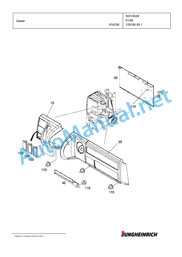 Jungheinrich Forklift EFG 113 SP GE115-450DZ Spare Parts Manual FN425849 2 Jungheinrich Forklift EFG 113 SP GE115-450DZ Spare Parts Manual FN425849 - Image 2