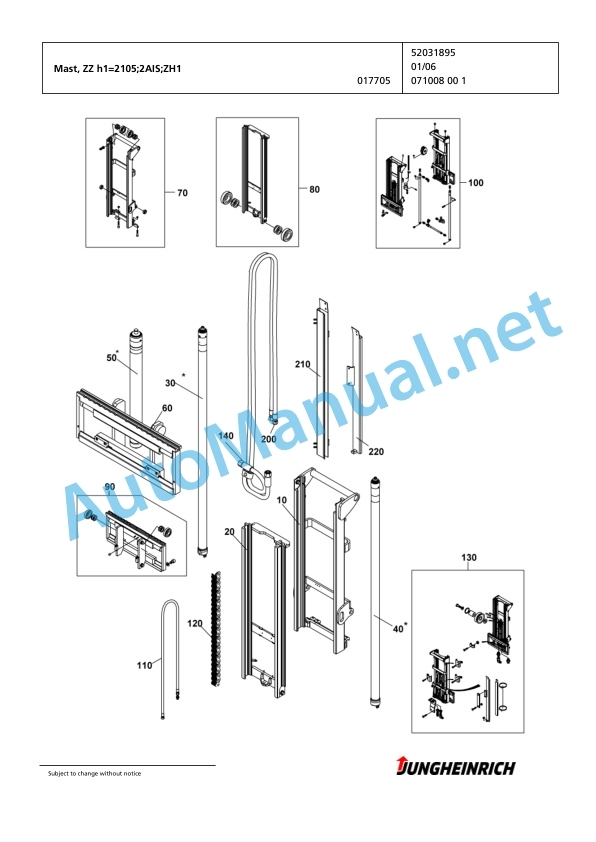 Jungheinrich Forklift EFG 113 SP GE80-330ZZ Spare Parts Manual FN423770 4 Jungheinrich Forklift EFG 113 SP GE80-330ZZ Spare Parts Manual FN423770 - Image 4