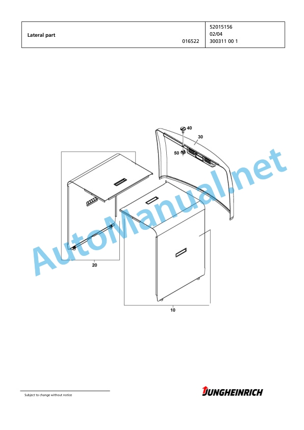 Jungheinrich Forklift EFG 115 MP GE115-435DZ Spare Parts Manual FN423329 2 Jungheinrich Forklift EFG 115 MP GE115-435DZ Spare Parts Manual FN423329 - Image 2