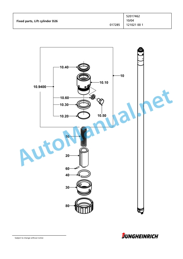 Jungheinrich Forklift EFG 115 SP G+E100-300ZZ Spare Parts Manual FN423413 4 Jungheinrich Forklift EFG 115 SP G+E100-300ZZ Spare Parts Manual FN423413 - Image 4