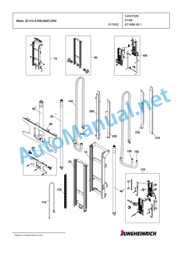 Jungheinrich Forklift EFG 115 SP G100-330ZZ Spare Parts Manual FN423425 4 Jungheinrich Forklift EFG 115 SP G100-330ZZ Spare Parts Manual FN423425 - Image 4