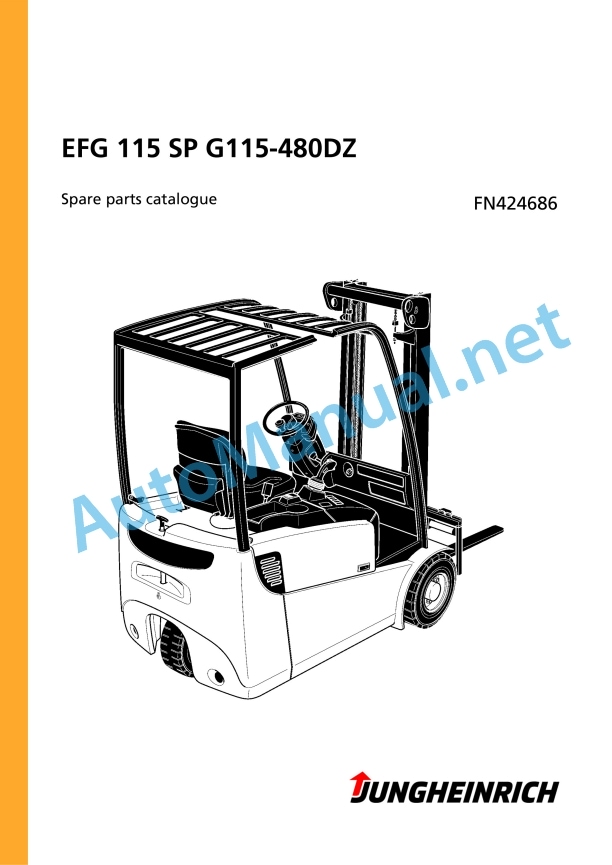 Jungheinrich Forklift EFG 115 SP G115-480DZ Spare Parts Manual FN424686