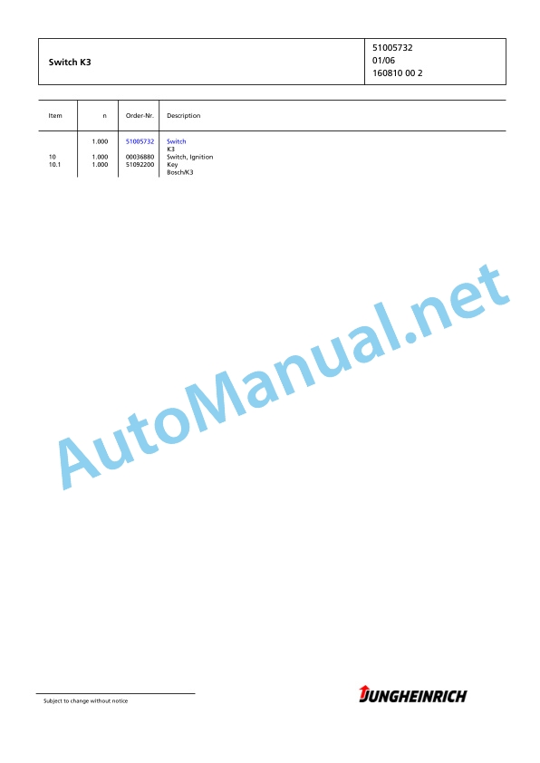 Jungheinrich Forklift EFG 115 SP G120-450DZ Spare Parts Manual FN425664 5 Jungheinrich Forklift EFG 115 SP G120-450DZ Spare Parts Manual FN425664 - Image 5