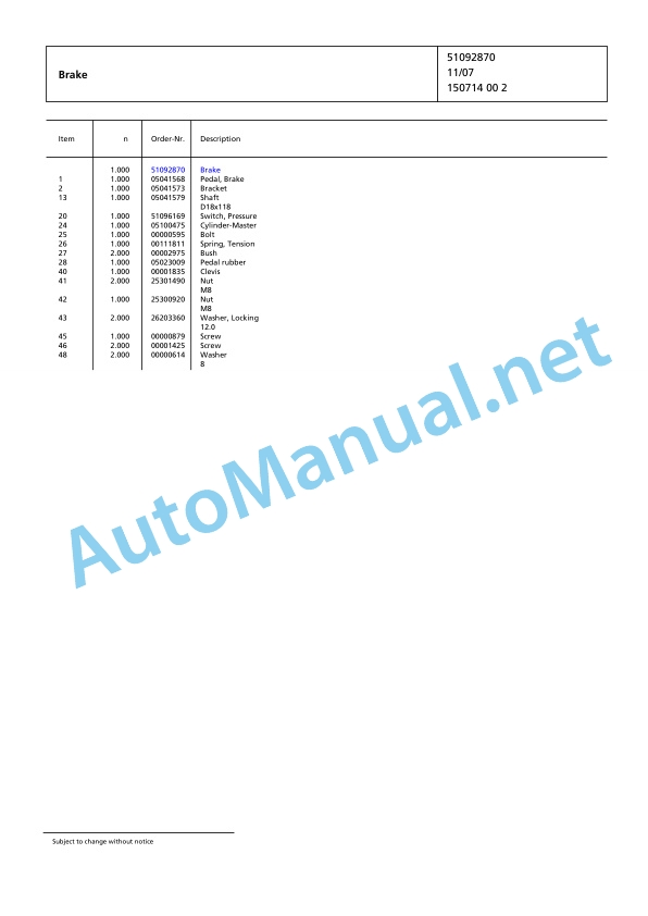 Jungheinrich Forklift EFG 115 SP GE110-480DZ Spare Parts Manual FN423726 3 Jungheinrich Forklift EFG 115 SP GE110-480DZ Spare Parts Manual FN423726 - Image 3