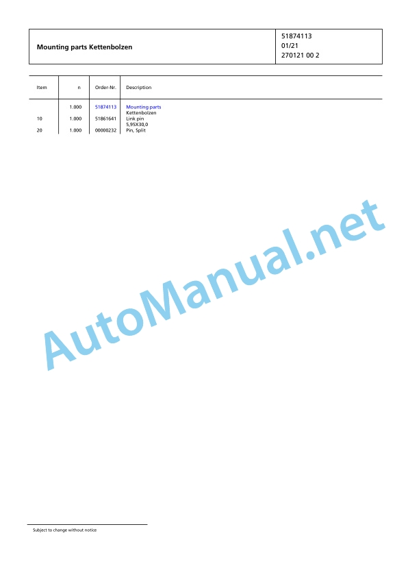 Jungheinrich Forklift EFG 115 SP GE110-500DZ Spare Parts Manual FN423683 4 Jungheinrich Forklift EFG 115 SP GE110-500DZ Spare Parts Manual FN423683 - Image 4