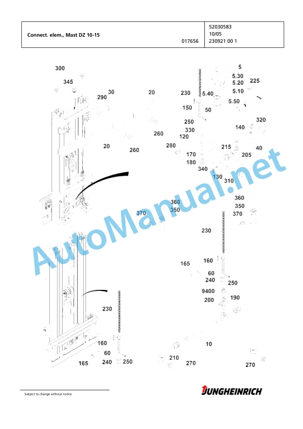 Jungheinrich Forklift EFG 115 SP GE115-450DZ Spare Parts Manual FN424405 4 Jungheinrich Forklift EFG 115 SP GE115-450DZ Spare Parts Manual FN424405 - Image 4