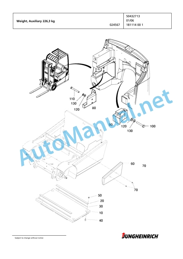 Jungheinrich Forklift EFG 115 SP GE115-600DZ Spare Parts Manual FN425289 2 Jungheinrich Forklift EFG 115 SP GE115-600DZ Spare Parts Manual FN425289 - Image 2