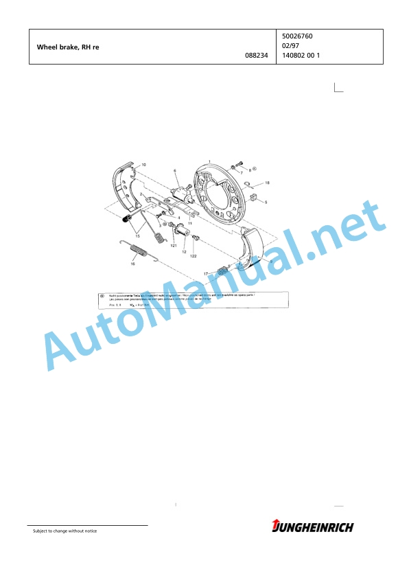 Jungheinrich Forklift EFG 115 SP GE120-450DZ Spare Parts Manual FN424932 3 Jungheinrich Forklift EFG 115 SP GE120-450DZ Spare Parts Manual FN424932 - Image 3