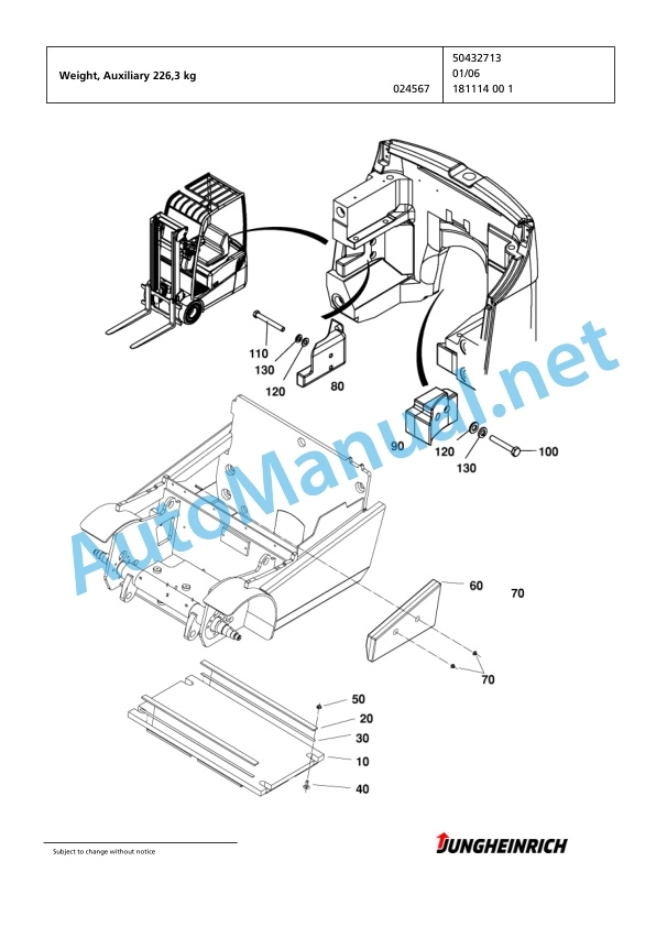 Jungheinrich Forklift EFG 115 SP GE90-480DZ Spare Parts Manual FN423454 2 Jungheinrich Forklift EFG 115 SP GE90-480DZ Spare Parts Manual FN423454 - Image 2