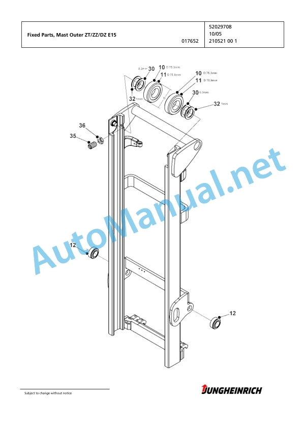 Jungheinrich Forklift EFG 115 SP Spare Parts Manual FN424229 4 Jungheinrich Forklift EFG 115 SP Spare Parts Manual FN424229 - Image 4