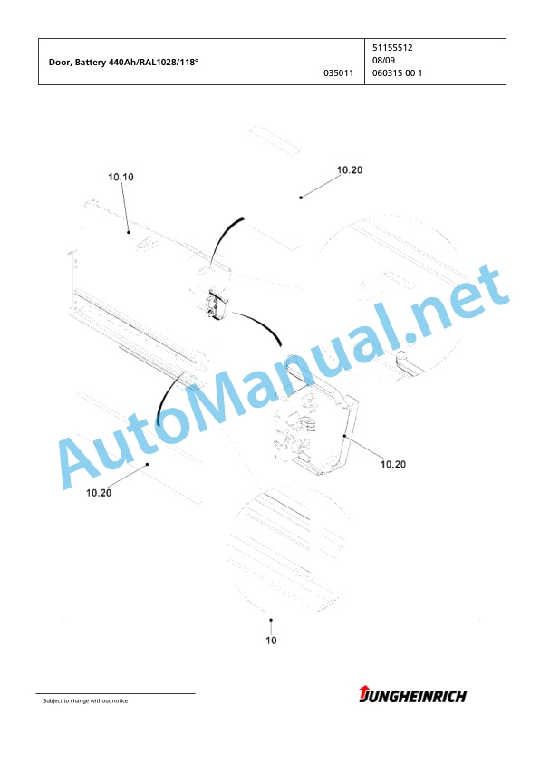 Jungheinrich Forklift EFG 213 G+E120-330ZZ Spare Parts Manual FN425362 2 Jungheinrich Forklift EFG 213 G+E120-330ZZ Spare Parts Manual FN425362 - Image 2