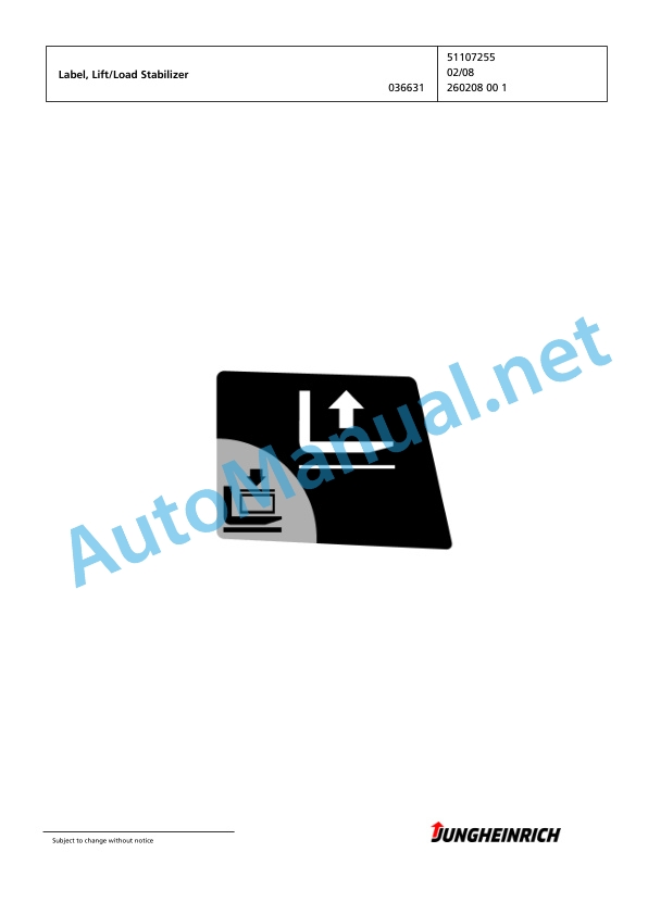 Jungheinrich Forklift EFG 215 G115-450DZ Spare Parts Manual FN423384 4 Jungheinrich Forklift EFG 215 G115-450DZ Spare Parts Manual FN423384 - Image 4
