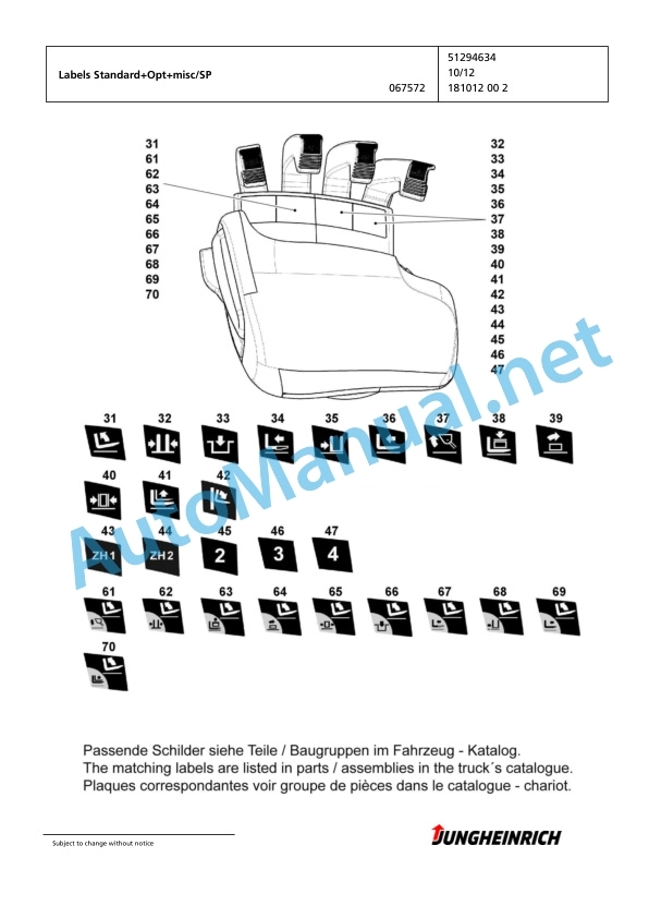 Jungheinrich Forklift EFG 215 GE-310ZZ Spare Parts Manual FN427053 4 Jungheinrich Forklift EFG 215 GE-310ZZ Spare Parts Manual FN427053 - Image 4