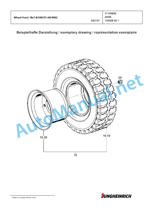 Jungheinrich Forklift EFG 215 GE-310ZZ Spare Parts Manual FN427054 3 Jungheinrich Forklift EFG 215 GE-310ZZ Spare Parts Manual FN427054 - Image 3