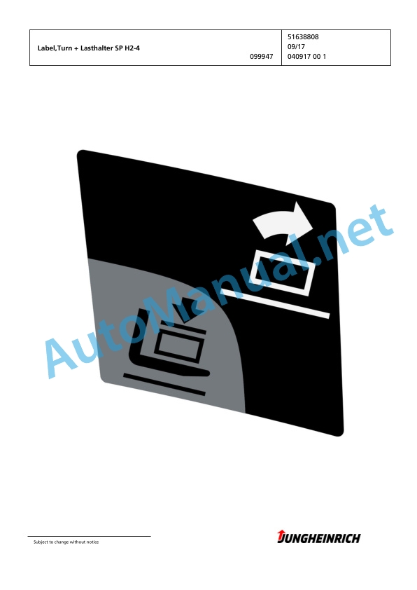 Jungheinrich Forklift EFG 215 GE-330ZZ Spare Parts Manual FN595555 5 Jungheinrich Forklift EFG 215 GE-330ZZ Spare Parts Manual FN595555 - Image 5
