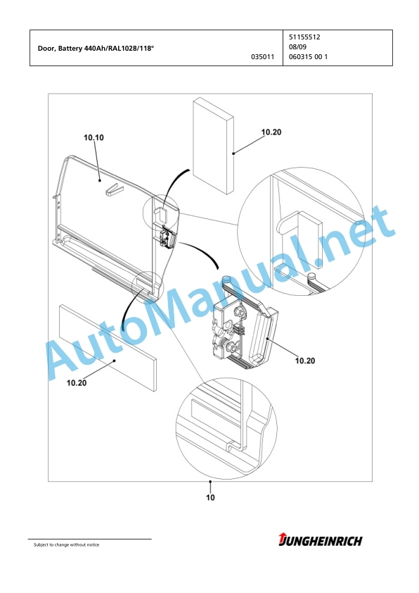 Jungheinrich Forklift EFG 215 GE100-310ZZ Spare Parts Manual FN423621 2 Jungheinrich Forklift EFG 215 GE100-310ZZ Spare Parts Manual FN423621 - Image 2