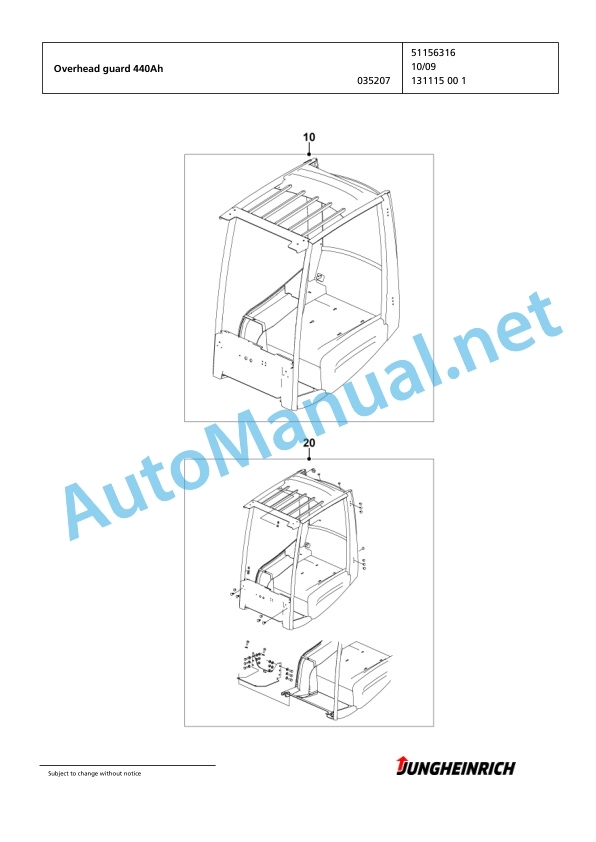 Jungheinrich Forklift EFG 215 GE100-450DZ Spare Parts Manual FN423179 2 Jungheinrich Forklift EFG 215 GE100-450DZ Spare Parts Manual FN423179 - Image 2