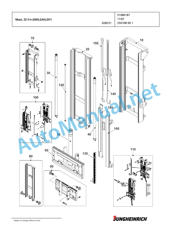Jungheinrich Forklift EFG 215 GE105-310ZZ Spare Parts Manual FN424352 3 Jungheinrich Forklift EFG 215 GE105-310ZZ Spare Parts Manual FN424352 - Image 3