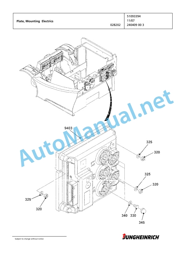 Jungheinrich Forklift EFG 215 GE115-310 Spare Parts Manual FN424753 5 Jungheinrich Forklift EFG 215 GE115-310 Spare Parts Manual FN424753 - Image 5