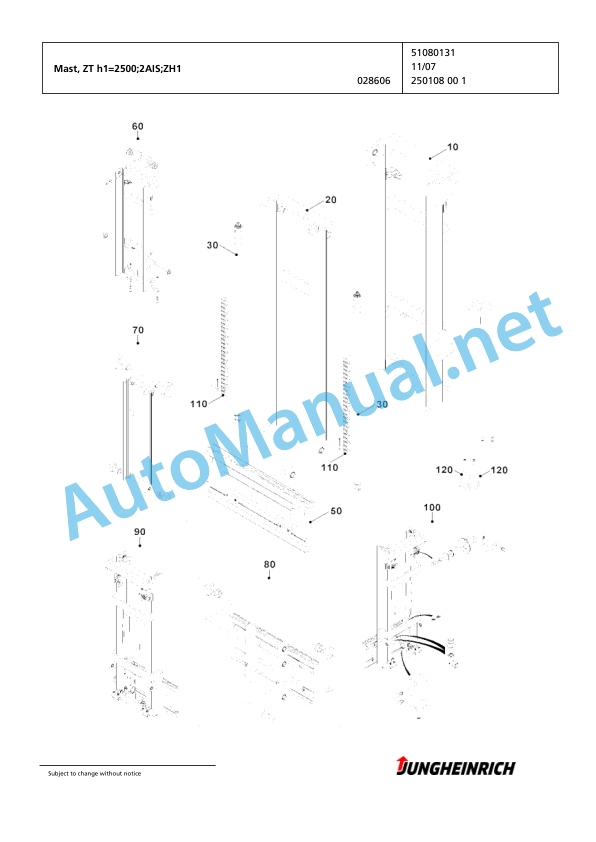 Jungheinrich Forklift EFG 215 GE115-400ZT Spare Parts Manual FN424936 3 Jungheinrich Forklift EFG 215 GE115-400ZT Spare Parts Manual FN424936 - Image 3
