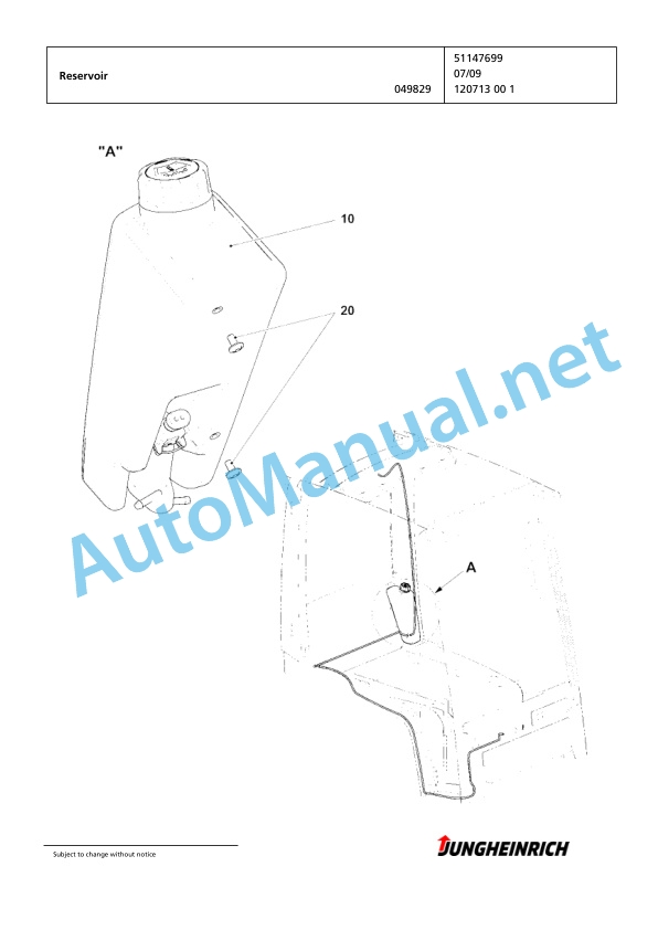 Jungheinrich Forklift EFG 215 GE120-450DZ Spare Parts Manual FN425037 2 Jungheinrich Forklift EFG 215 GE120-450DZ Spare Parts Manual FN425037 - Image 2