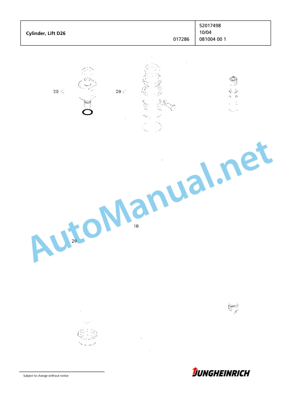 Jungheinrich Forklift EFG 216 G-330ZZ Spare Parts Manual FN426063 4 Jungheinrich Forklift EFG 216 G-330ZZ Spare Parts Manual FN426063 - Image 4