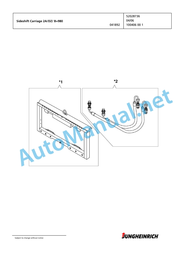 Jungheinrich Forklift EFG 216 G+E100-550DZ Spare Parts Manual FN423562 4 Jungheinrich Forklift EFG 216 G+E100-550DZ Spare Parts Manual FN423562 - Image 4