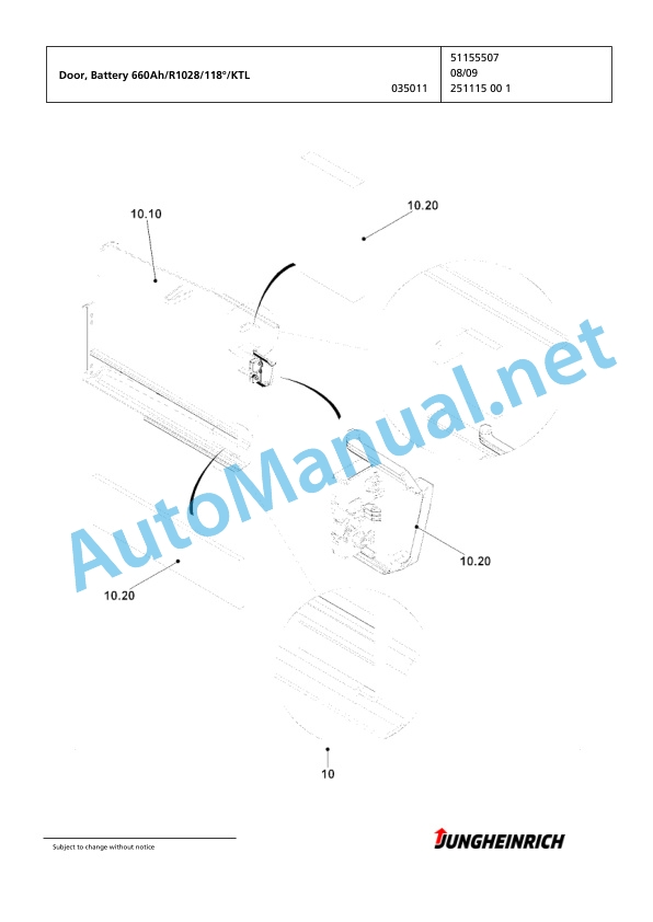Jungheinrich Forklift EFG 216 GE115-480DZ Spare Parts Manual FN425879 2 Jungheinrich Forklift EFG 216 GE115-480DZ Spare Parts Manual FN425879 - Image 2
